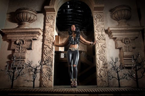 Crystal standing in door way